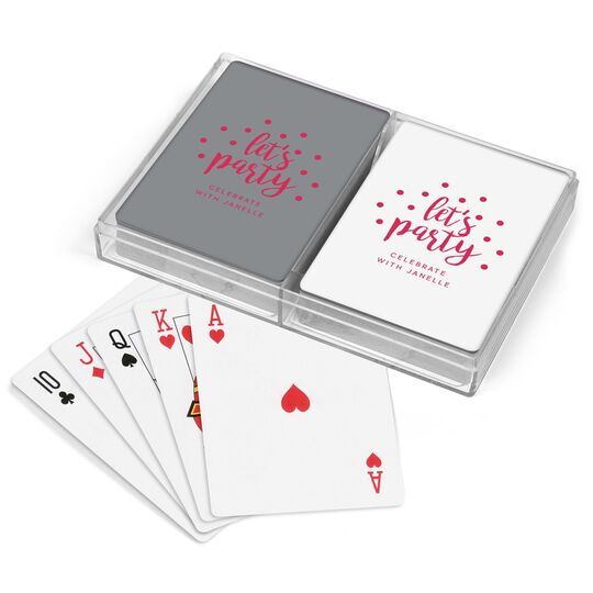 Confetti Dots Let's Party Double Deck Playing Cards
